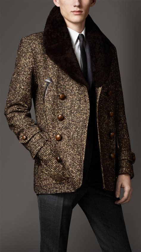 burberry shearling collar men|BURBERRY Shearling jacket .